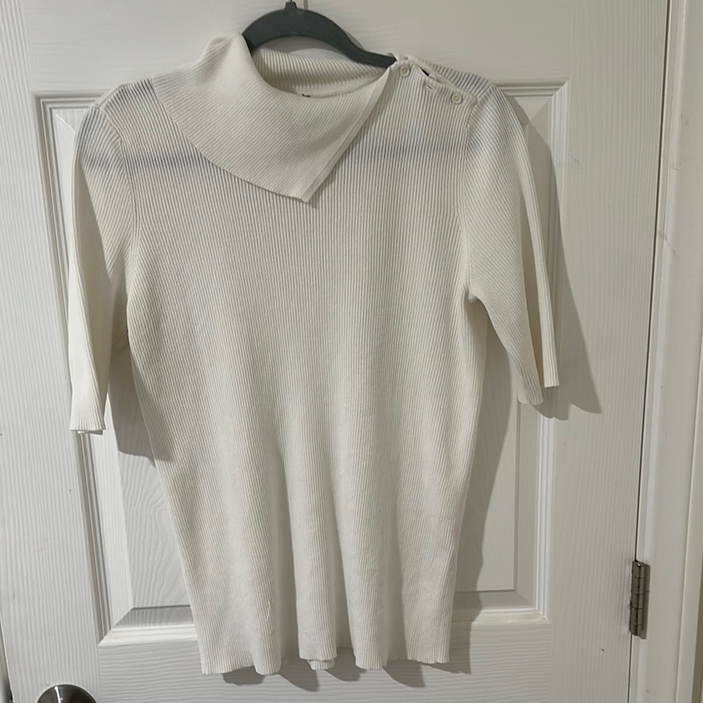 Chico's White‎ Cowl Neck Sweater